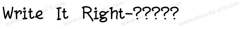 Write It Right字体转换